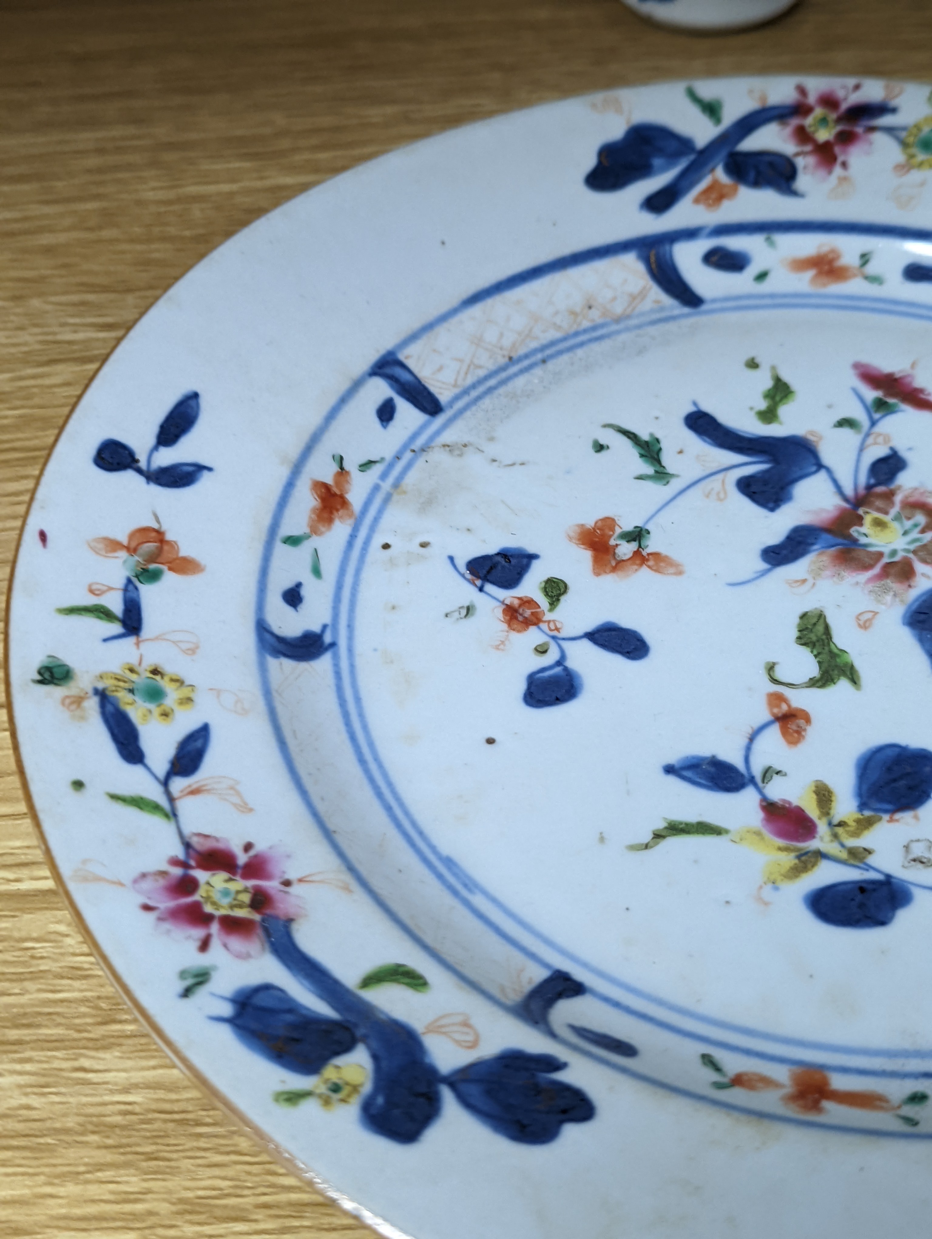 A collection of 19th and 20th century Chinese ceramics, tallest item jar and cover 15 cms high.